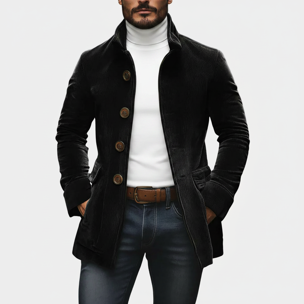 Montaracrest ROVESSA ROMA men's cotton ribbed jacket, casual outerwear, in beige with a zip front and ribbed cuffs.