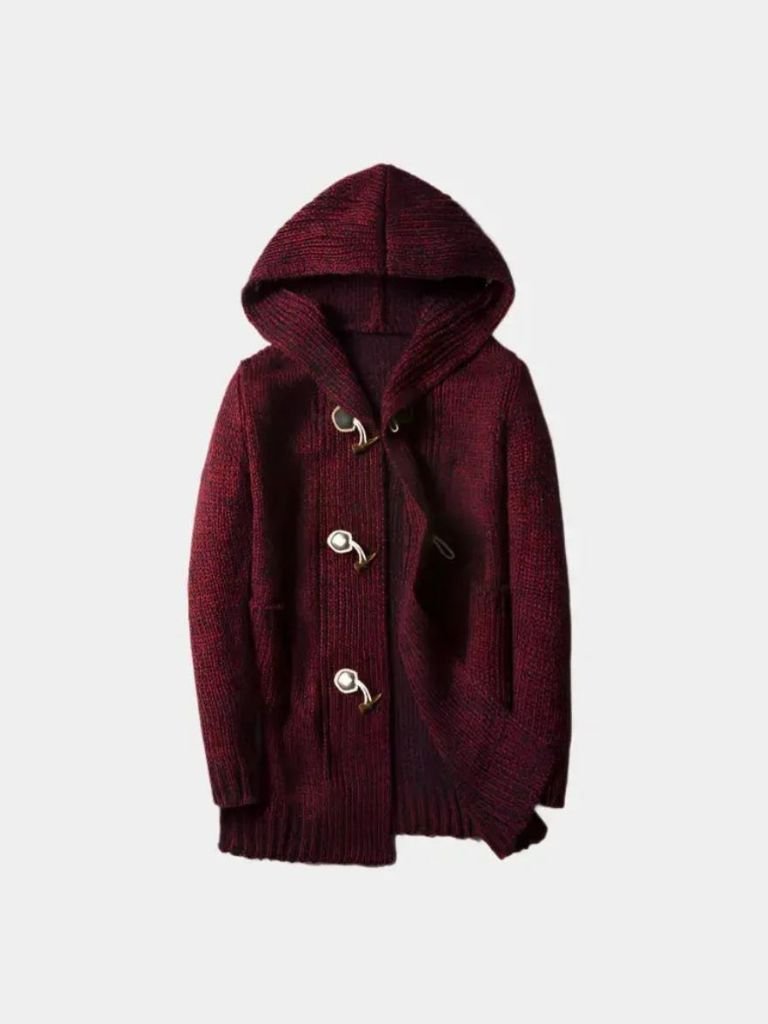 Montaracrest Himalaya Knit Hooded Jacket featuring a cozy knit fabric and cross crown design, ideal for casual winter wear.