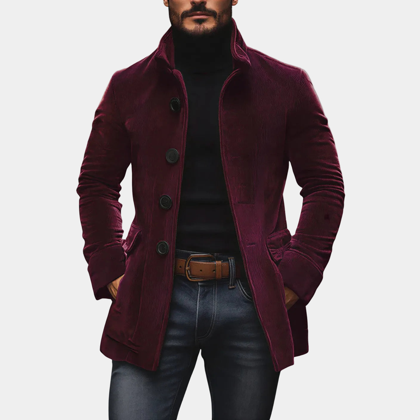 Montaracrest ROVESSA ROMA men's cotton ribbed jacket, stylish and comfortable men's jacket in natural fabric, perfect for casual wear.