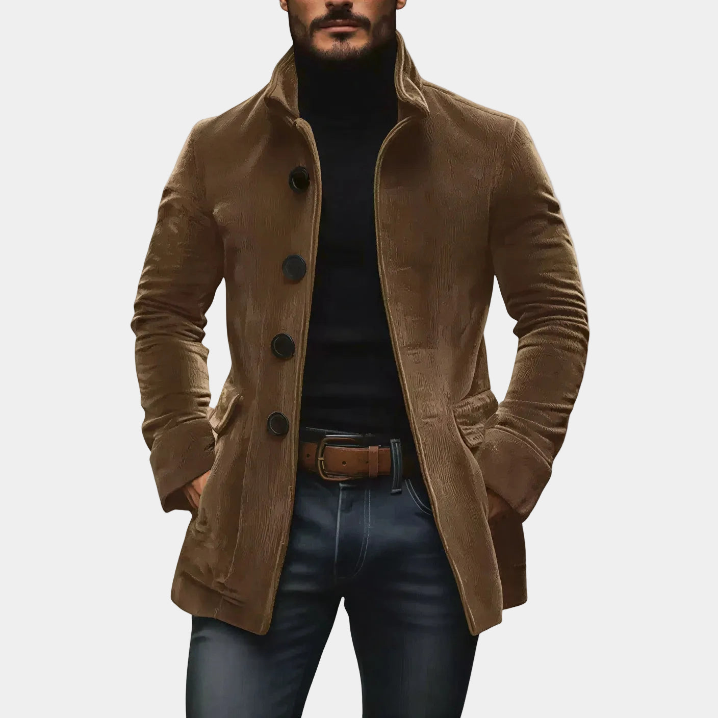 Montaracrest ROVESSA ROMA men's cotton ribbed jacket, stylish and comfortable for everyday wear, shown in image 2.