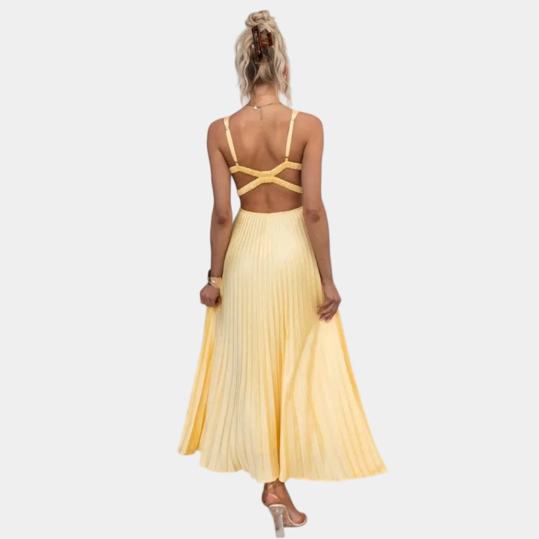 Montaracrest Aby Abito Estivo Artigianale a Coste, lightweight summer dress with textured fabric and casual style.