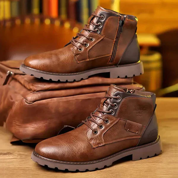 Sturdy Lace-Up Resilient Boots