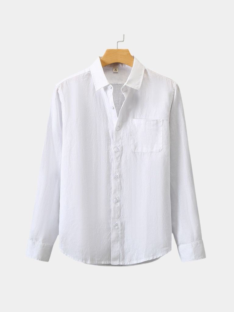 Montaracrest linen coast shirt with cross crown design, lightweight and breathable for casual summer wear