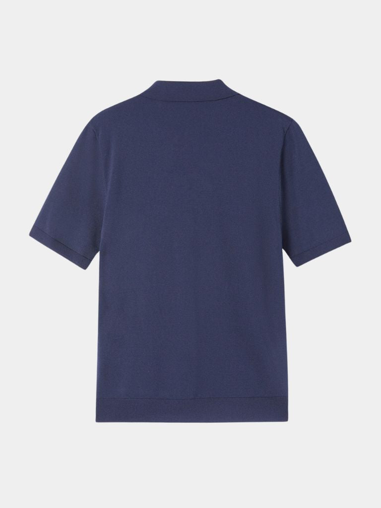 Navy Polo Classe Marina by Montaracrest featuring a classic polo shirt with a crown emblem on the chest.