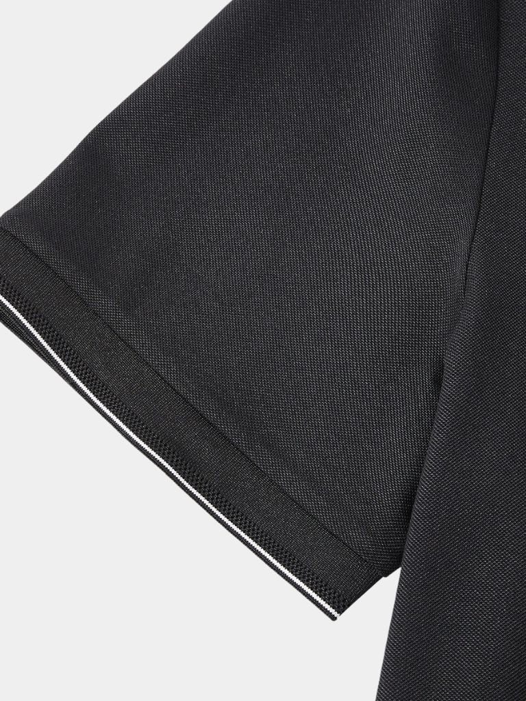 Montaracrest polo shirt with obsidian trim and cross crown detail, featuring a classic fit and stylish design.