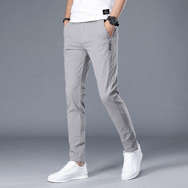 Beau | Slim-Fit Lightweight Cotton Trousers