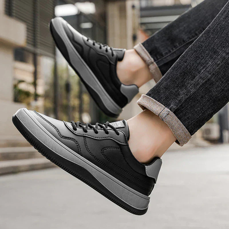 Genuine Leather Sneakers - Montaracrest