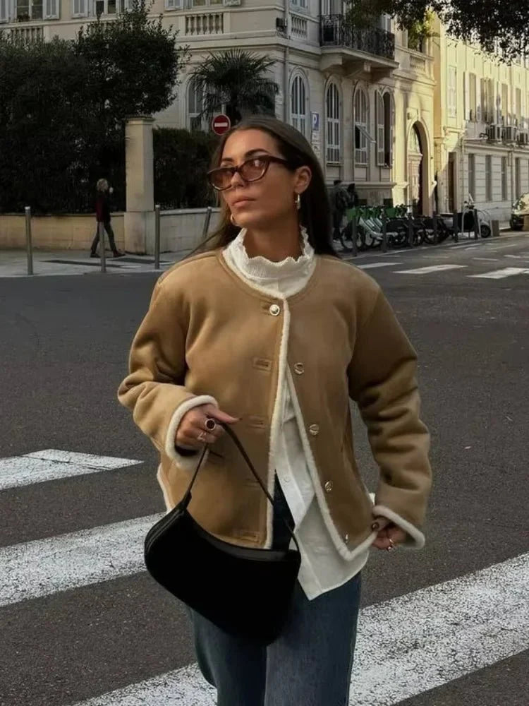 Aralyn Faux Fur Suede Coat