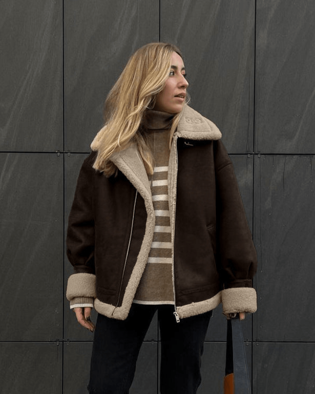 Aurora Suede Faux leather Jacket