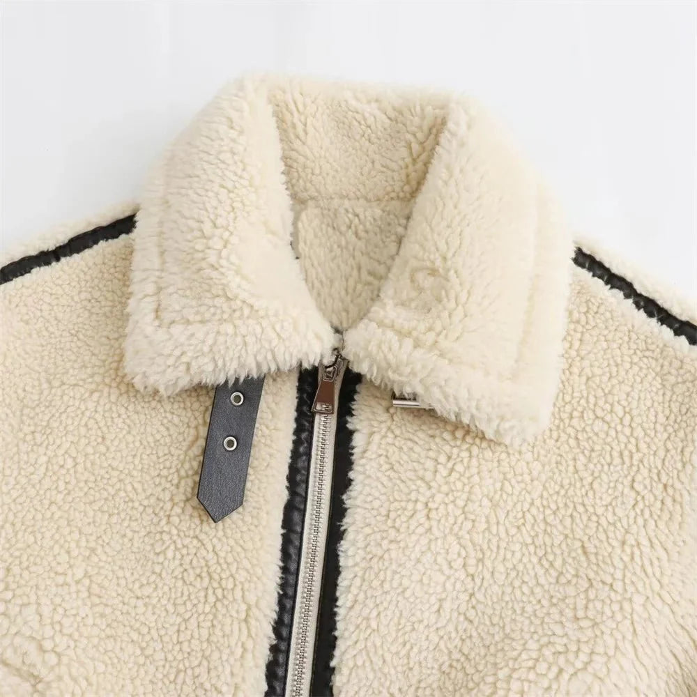 Chantal Boucle Bomber Jacket