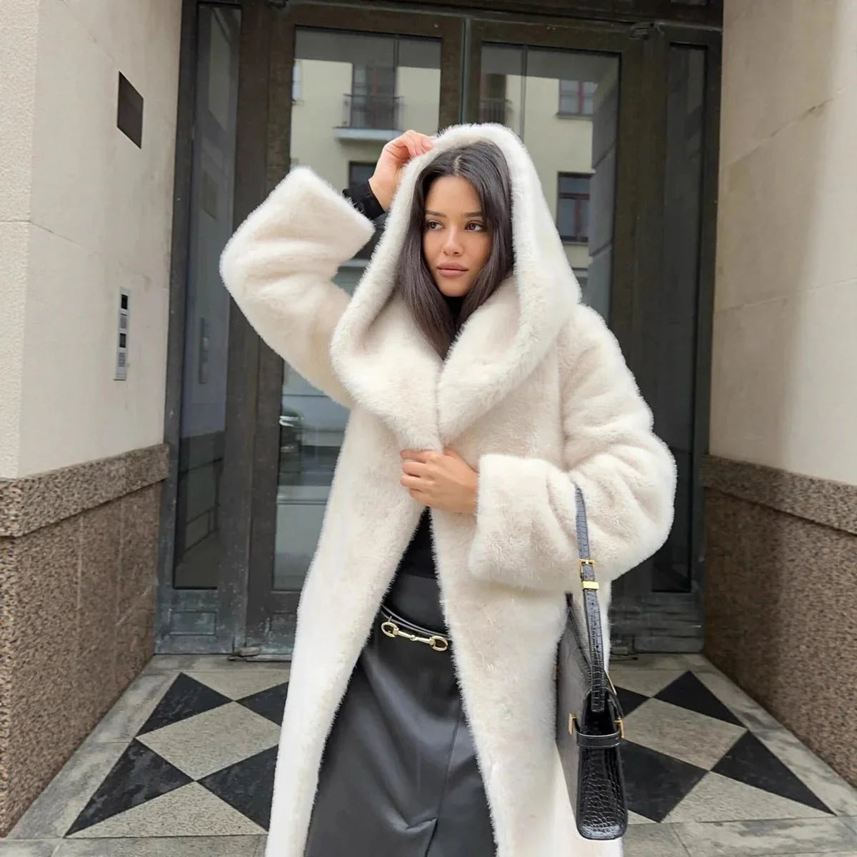 Chloe Hooded Long Coat