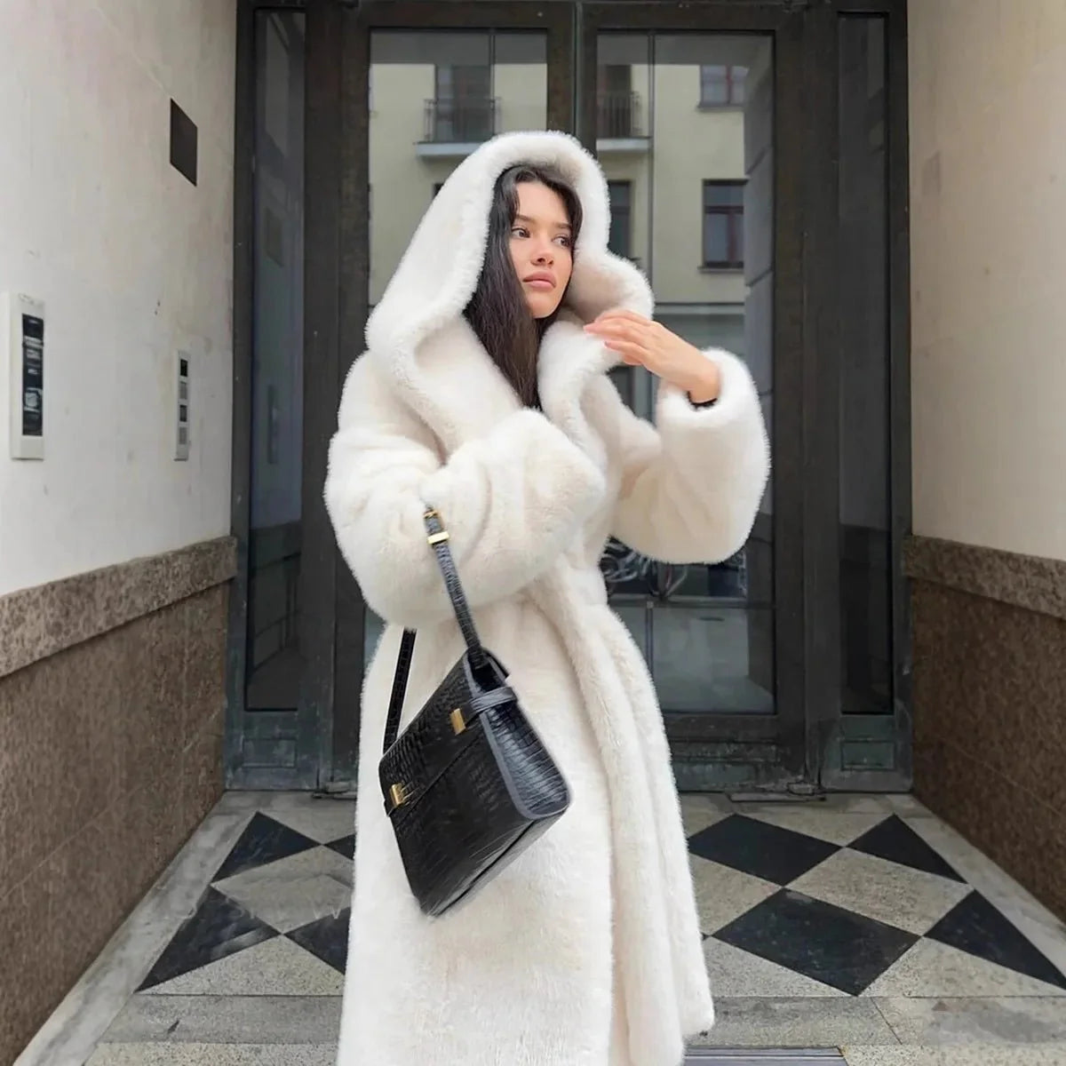 Chloe Hooded Long Coat