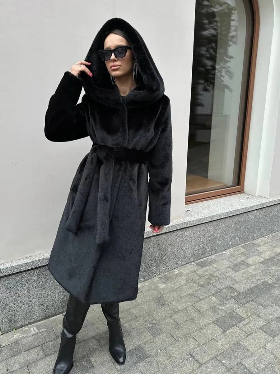 Chloe Hooded Long Coat