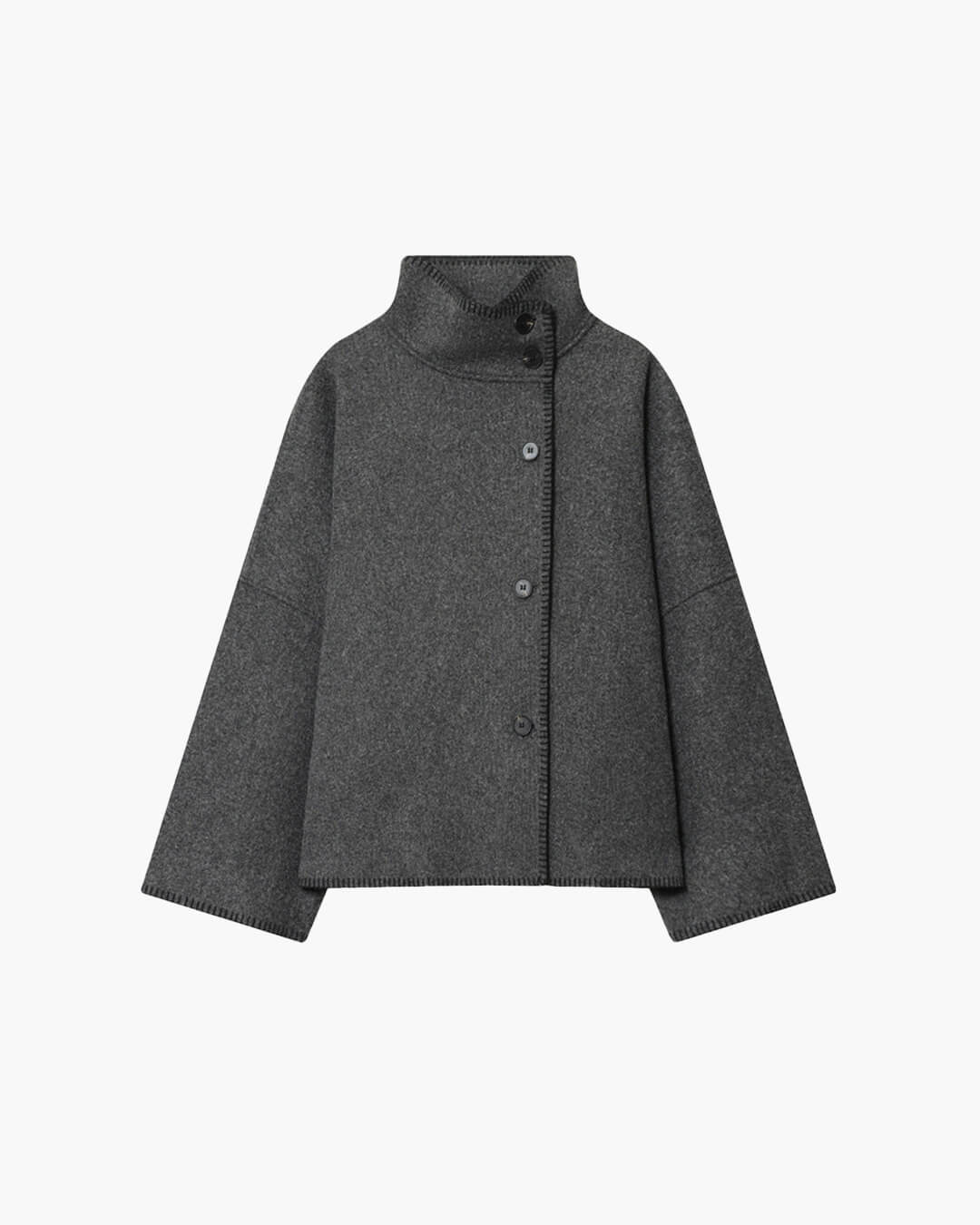 Emily High Neck Button Jacket