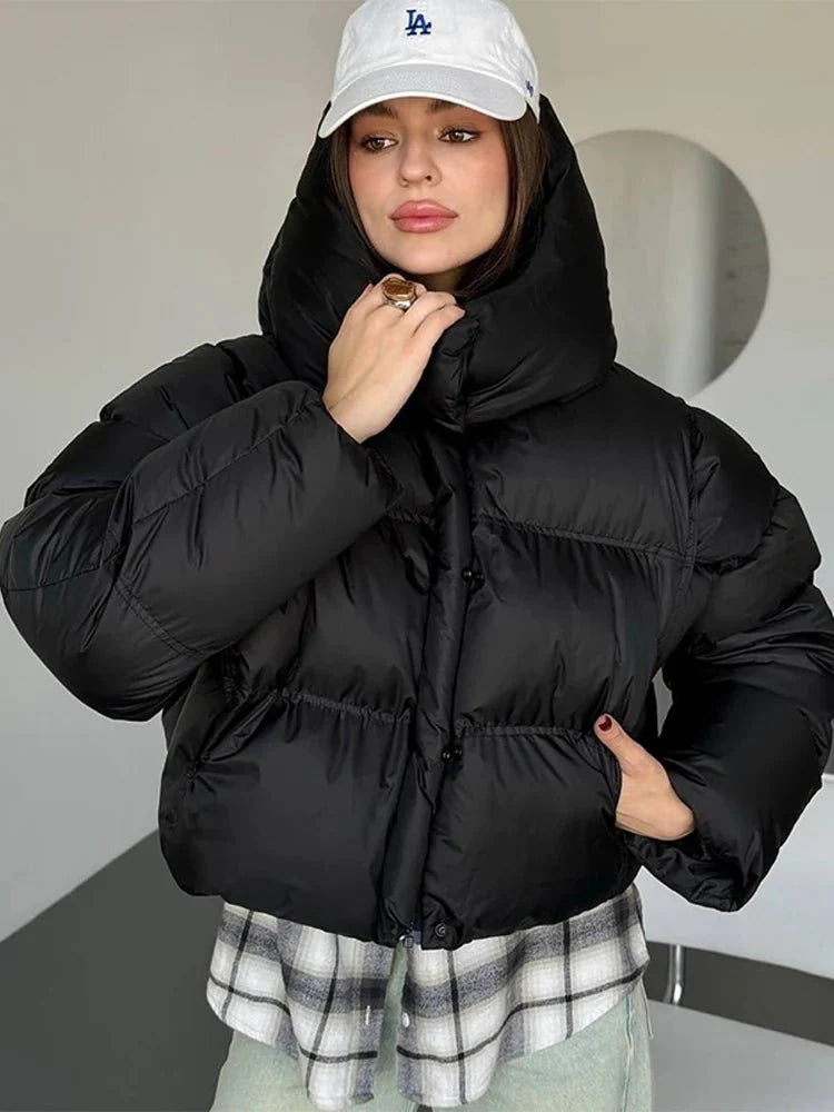 Sylvia Hooded Cropped Puffer Jacket