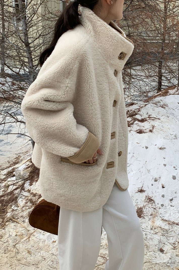 Vanya Stand Collar Faux Fur Coat