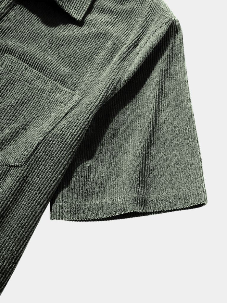 Montaracrest textured short-sleeve shirt with a cross crown pattern, showcasing a stylish and modern casual men's top.