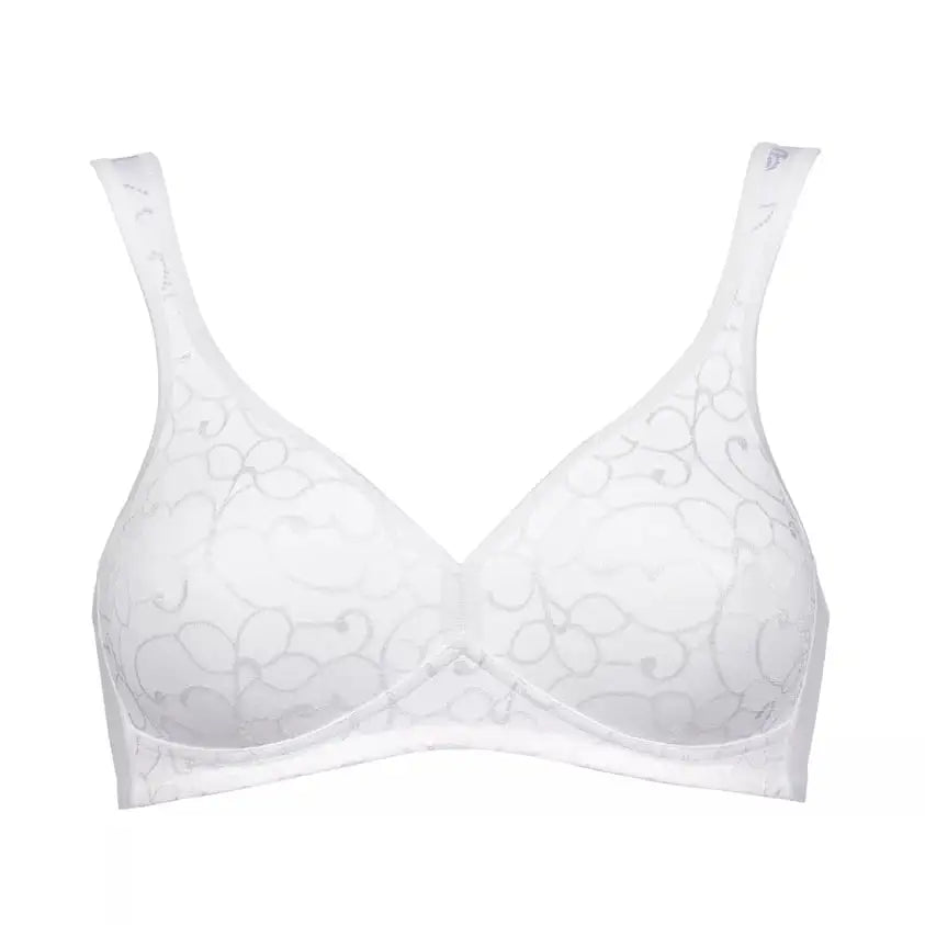 Non-wired bra - Elegant cotton N - white or black