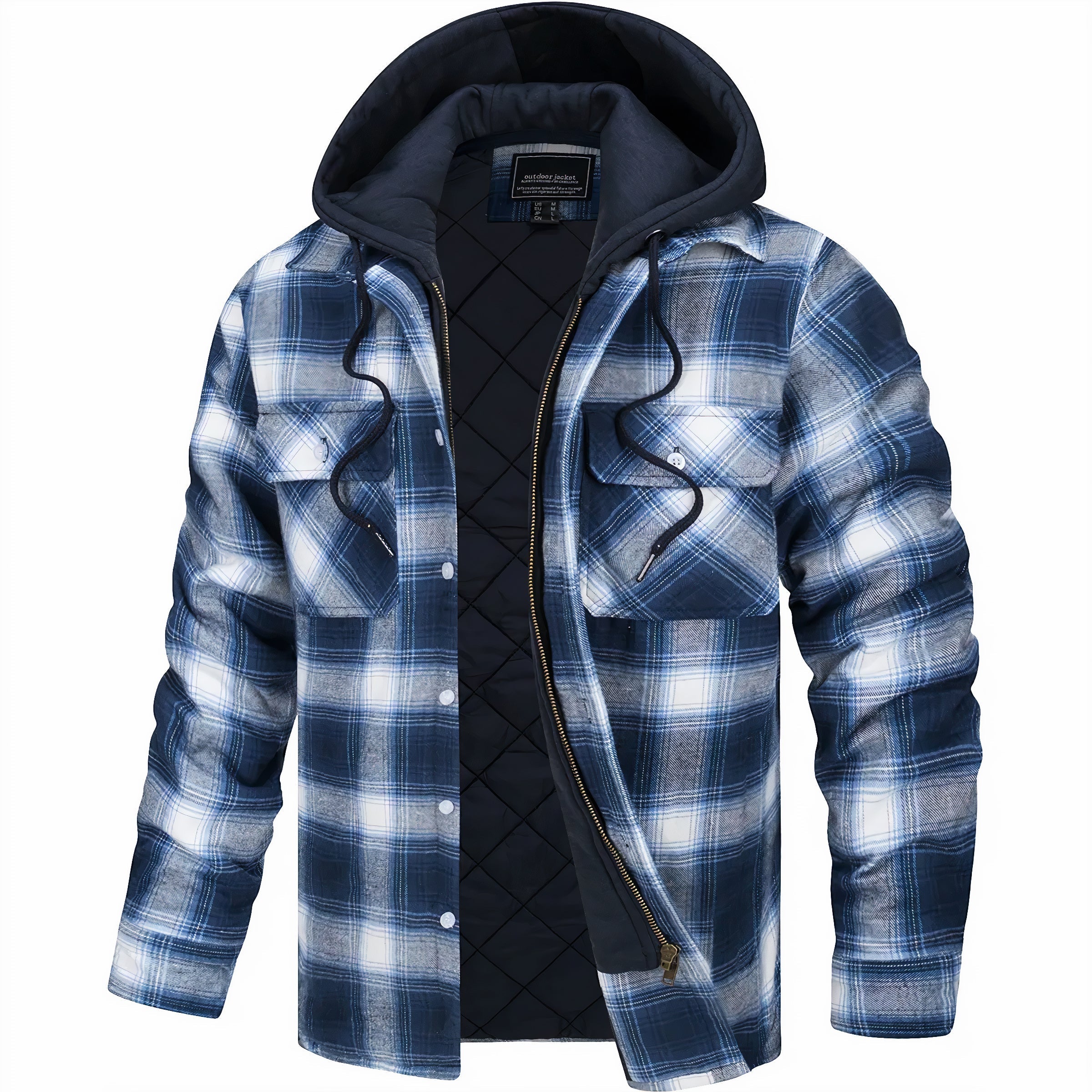 Checked Hooded Jacket
