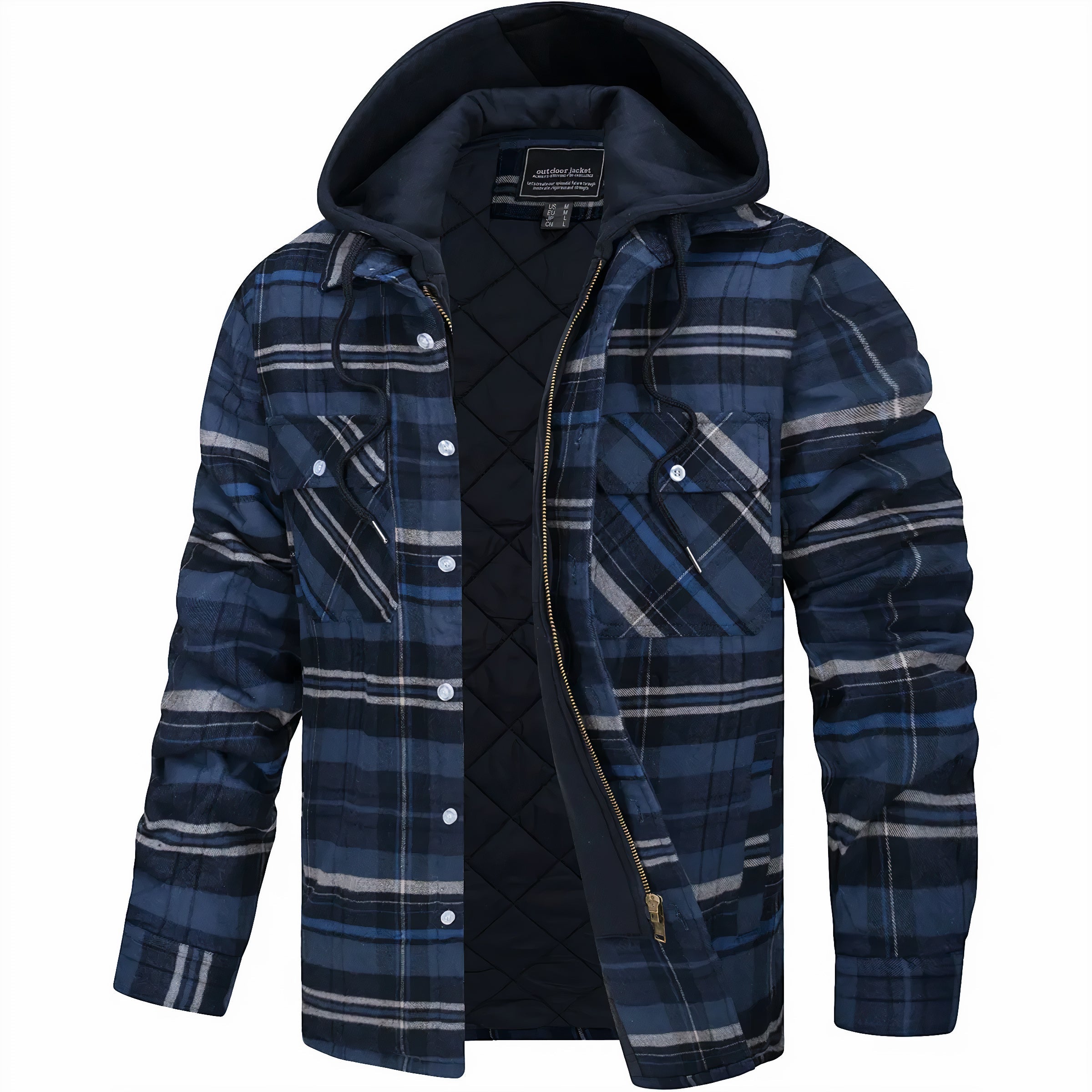 Checked Hooded Jacket