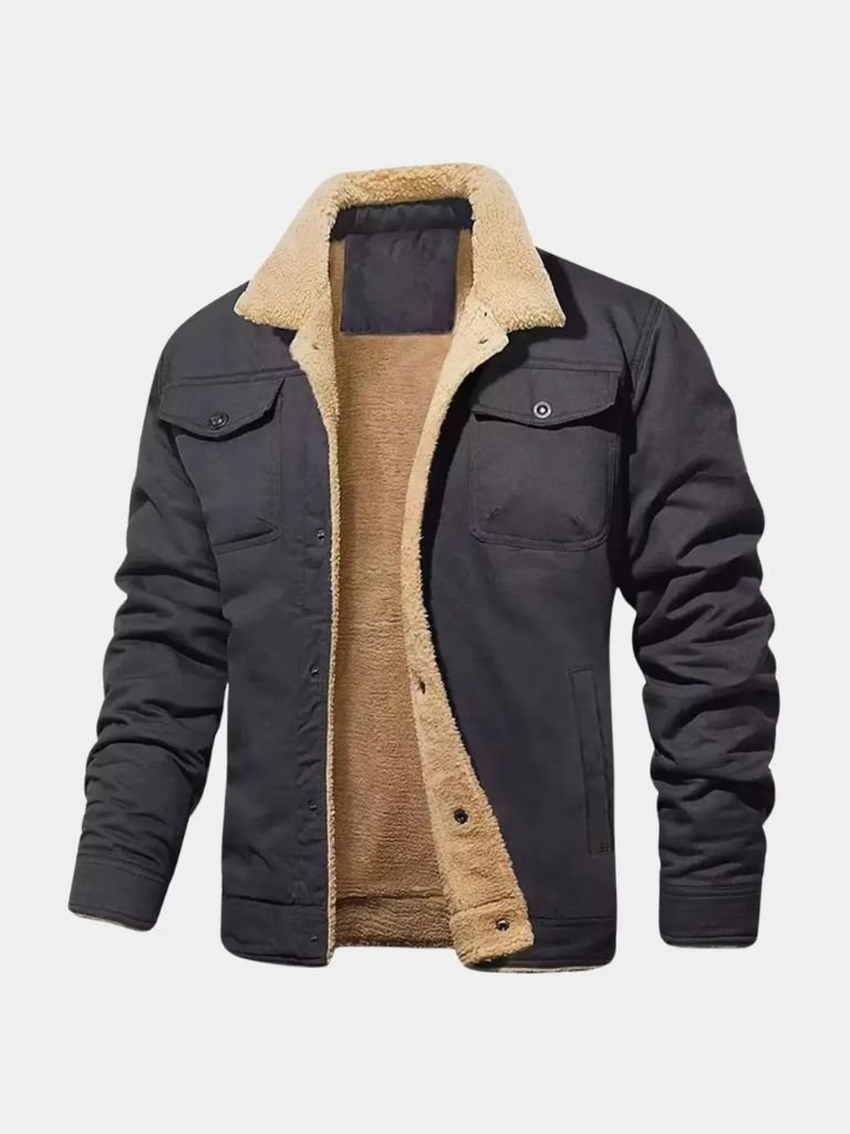 Vintage fleece bomber jacket by Montaracrest featuring a cross crown design and classic bomber style.