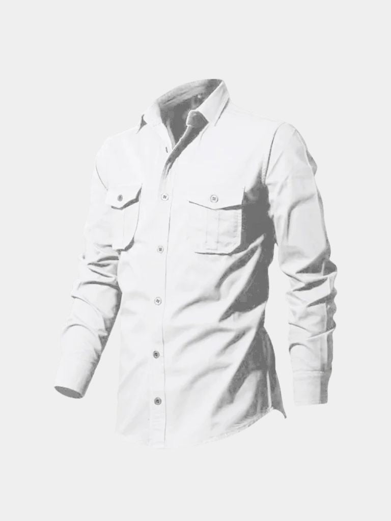 Vintage Montaracrest long-sleeve shirt with a cross crown design, featuring classic style and detailed fabric.