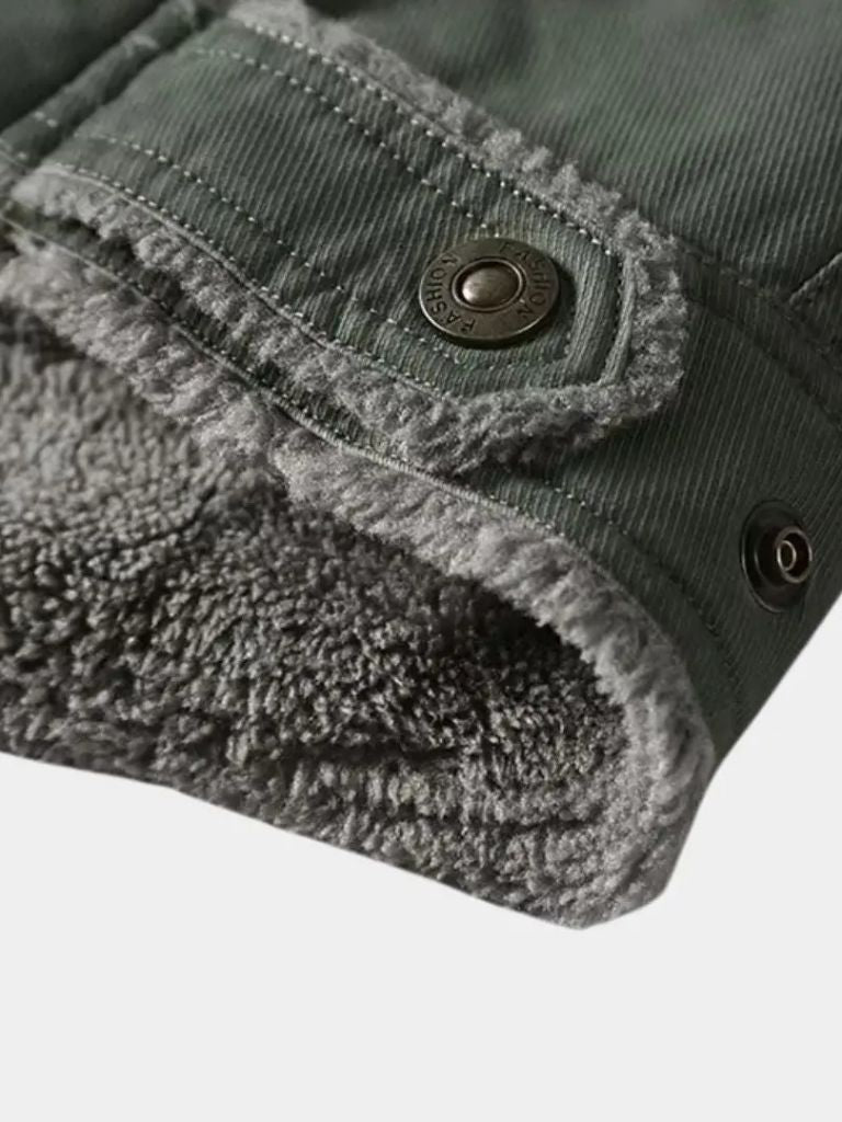 Vintage military aviator jacket by Montaracrest featuring a rugged design and cross crown emblem on the front.