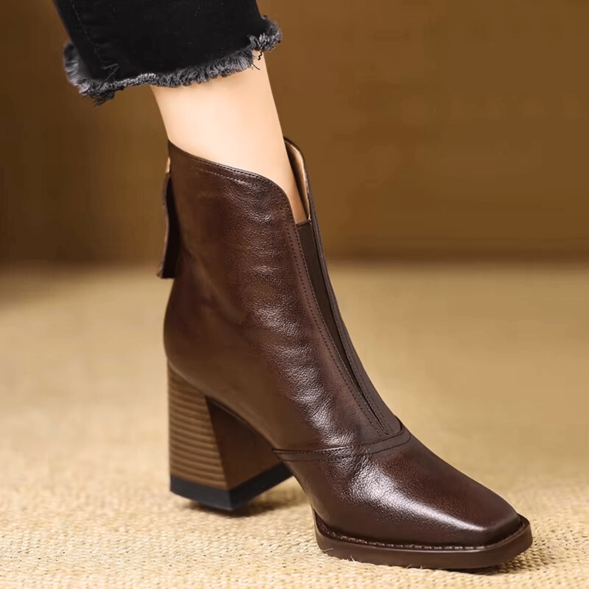 Rosalie | Luxury Ankle Boots with Mid Heel